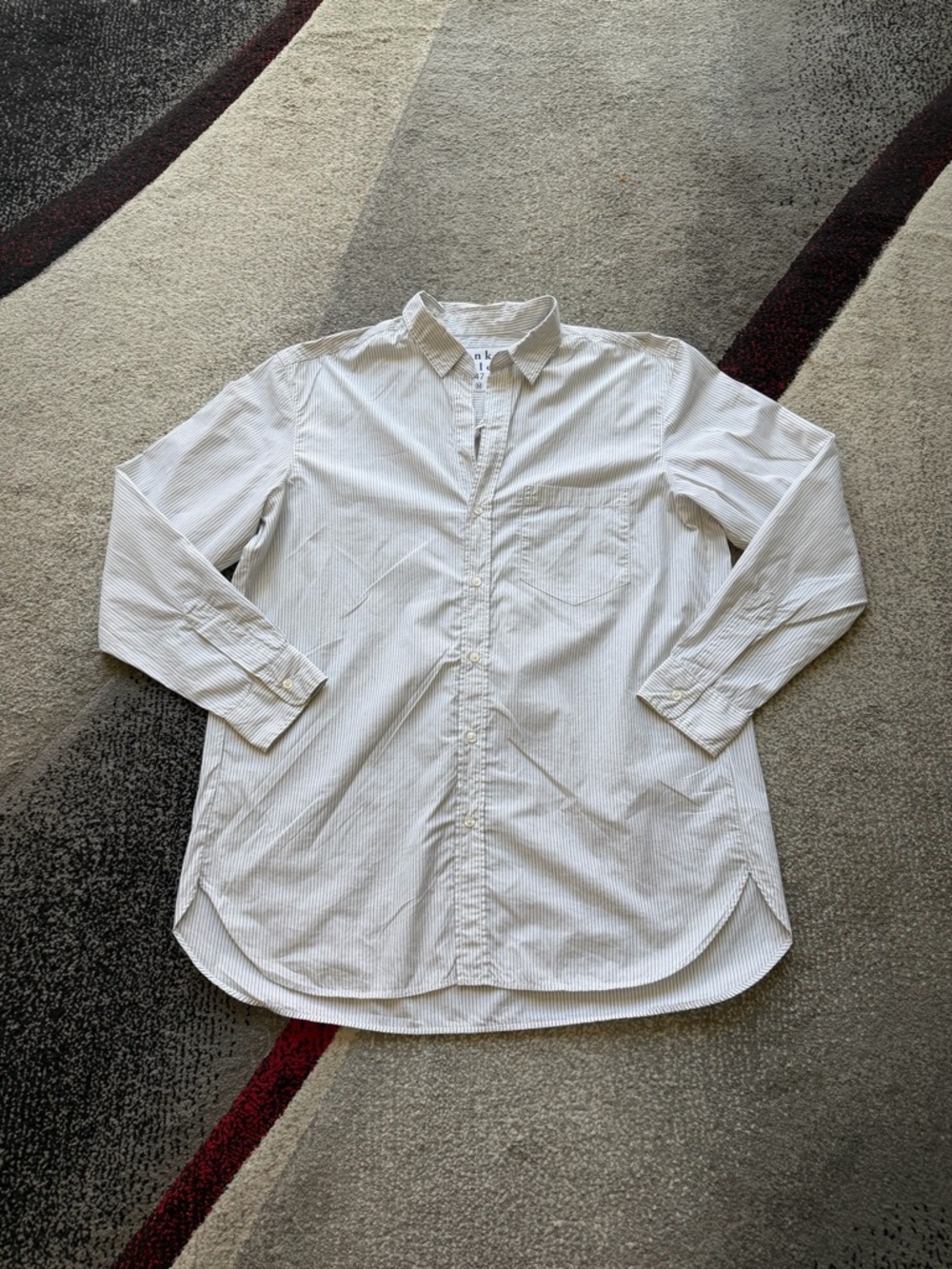 Frank & Eileen Jordy Striped White Shirt